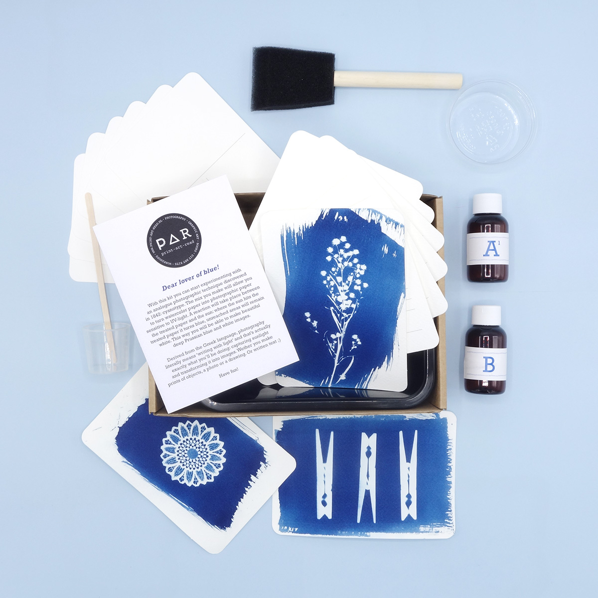 PAR Cyanotype kit - Postkaarten Set - Afbeelding 2