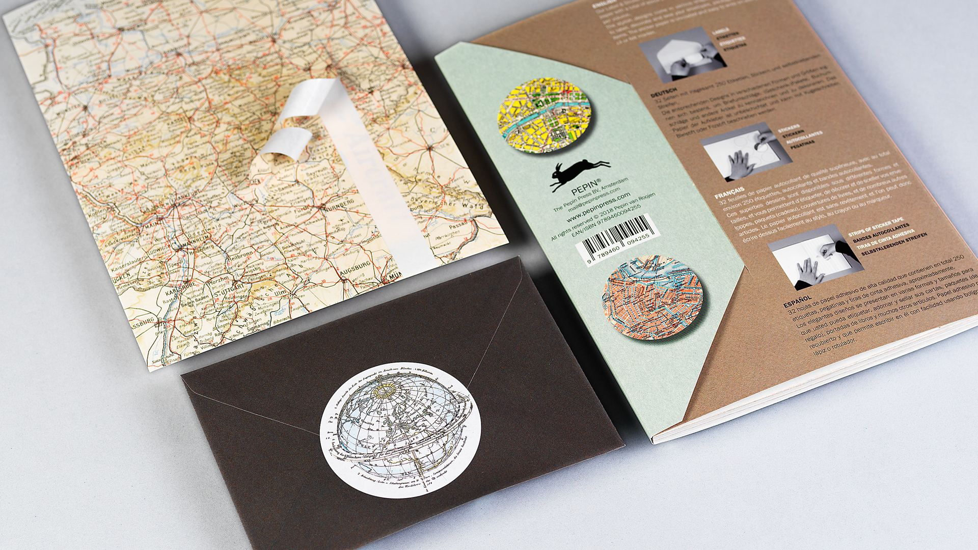 Pepin Labels, Stickers en Tape - Historical Maps - Afbeelding 2