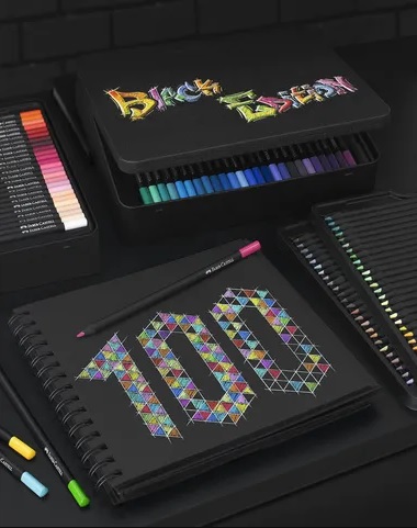 Kleurpotlood Faber-Castell Black Edition 100 stuks in bliketui - Afbeelding 1