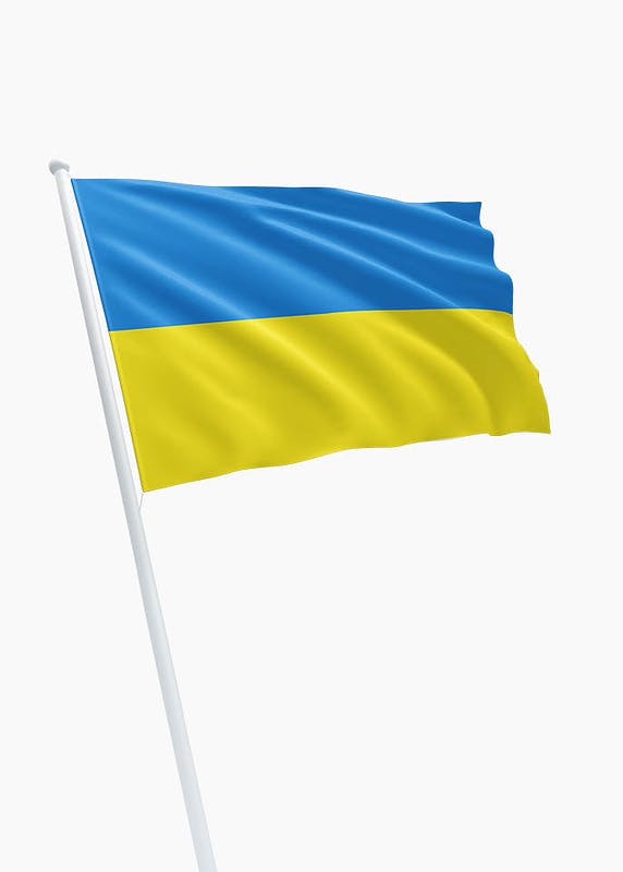 Vlag Oekraïne/Ukrain 90 x 150 cm - 100% polyester