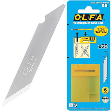 Olfa reservemesjes KB-3, 25 Stk.