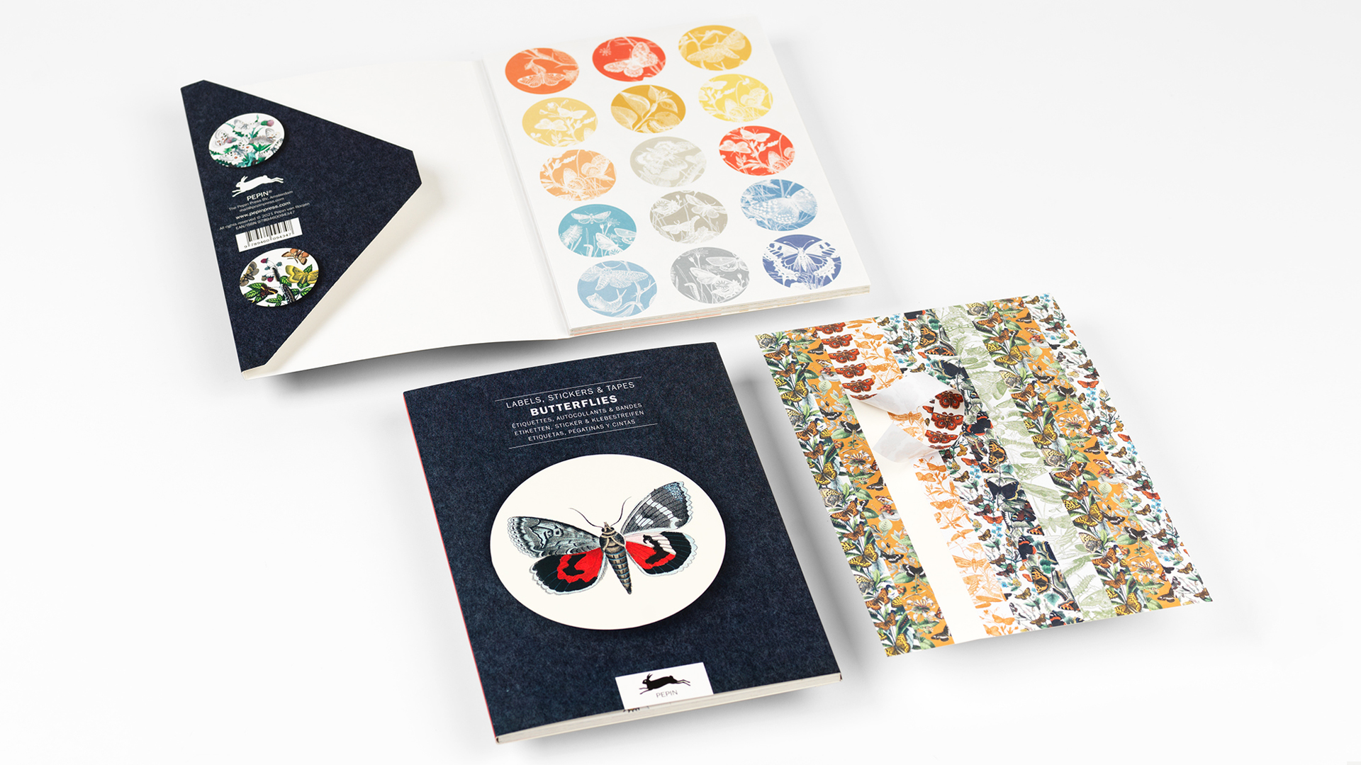 Pepin Labels, Stickers en Tape - Butterflies - Afbeelding 4