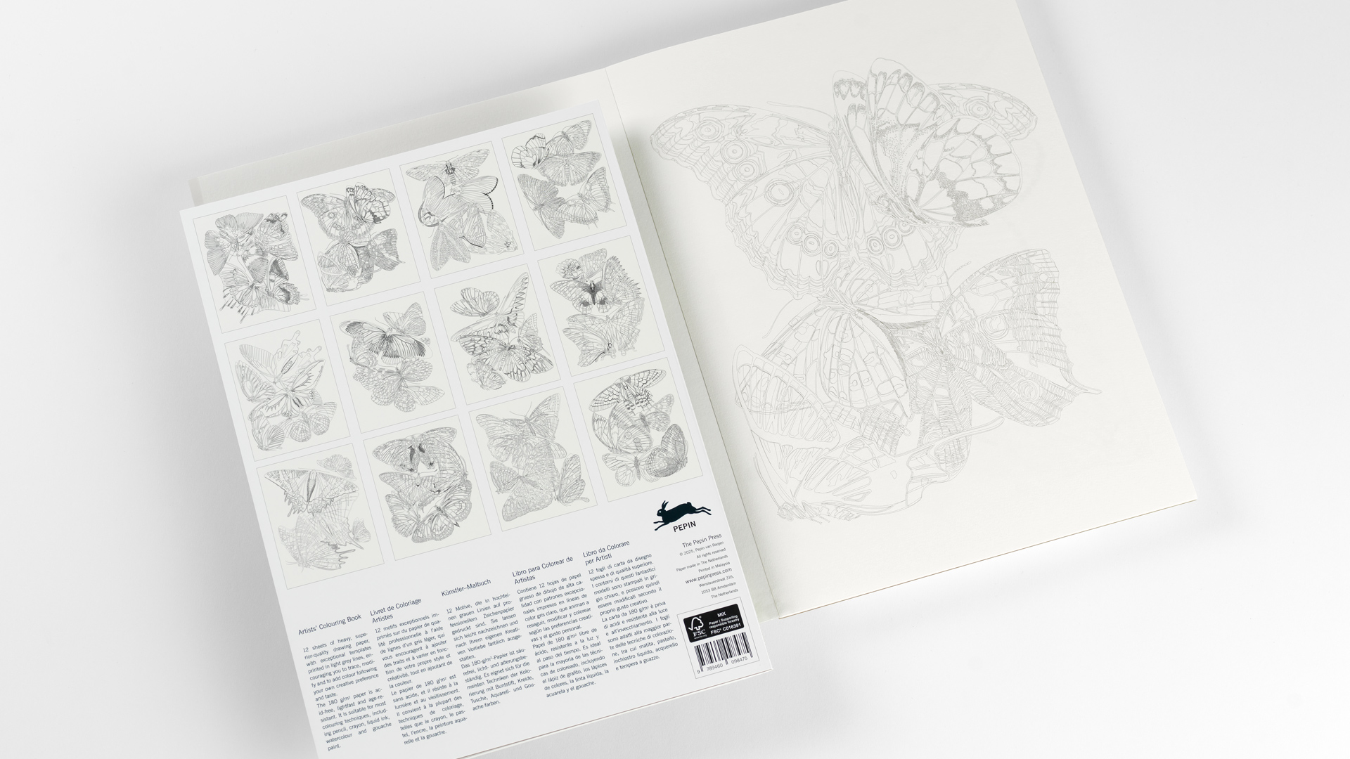 Pepin Artiesten Kleurboek - Vlinders - Afbeelding 3