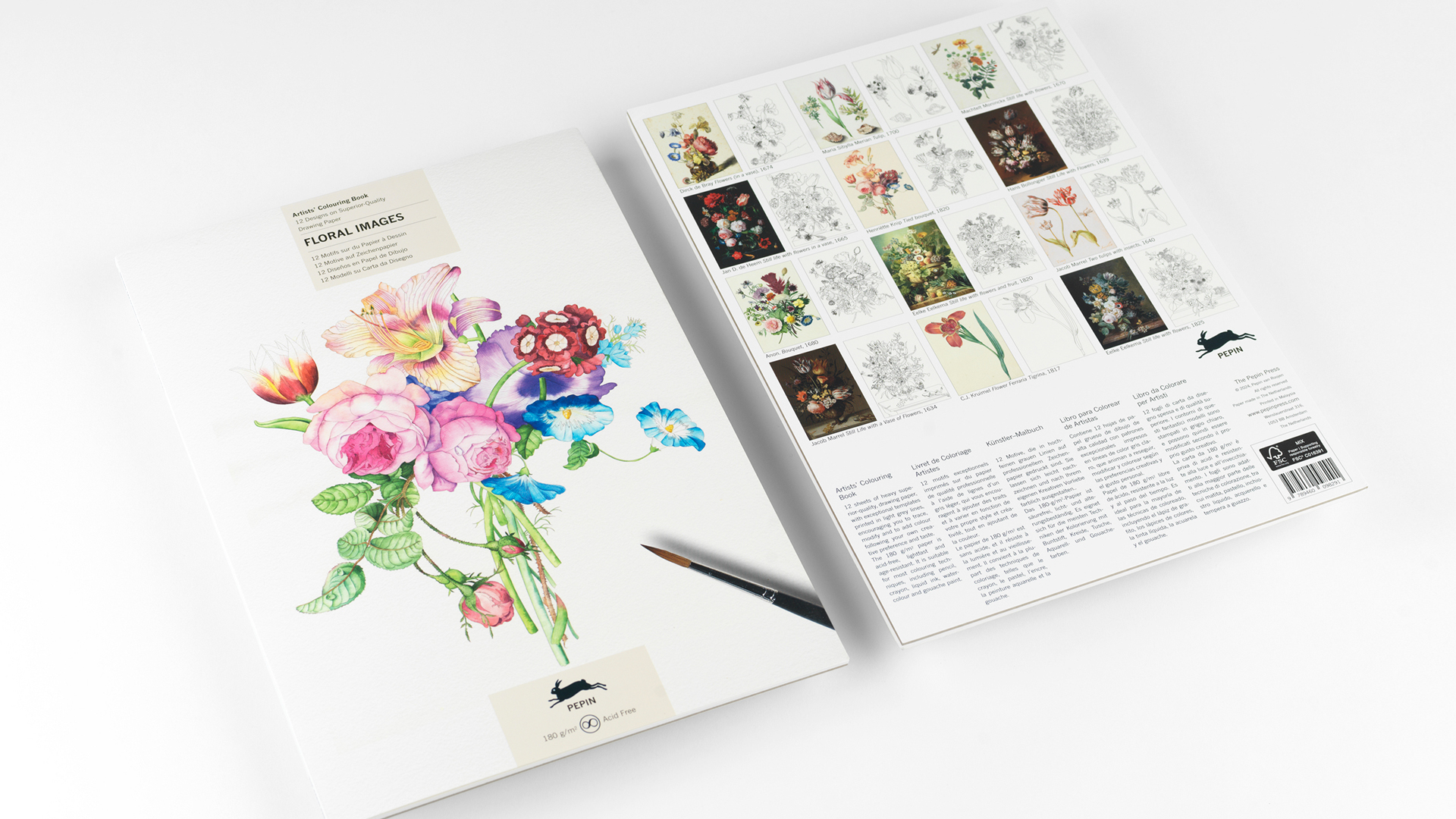 Pepin Artiesten Kleurboek - Bloemen Afbeeldingen - Afbeelding 3