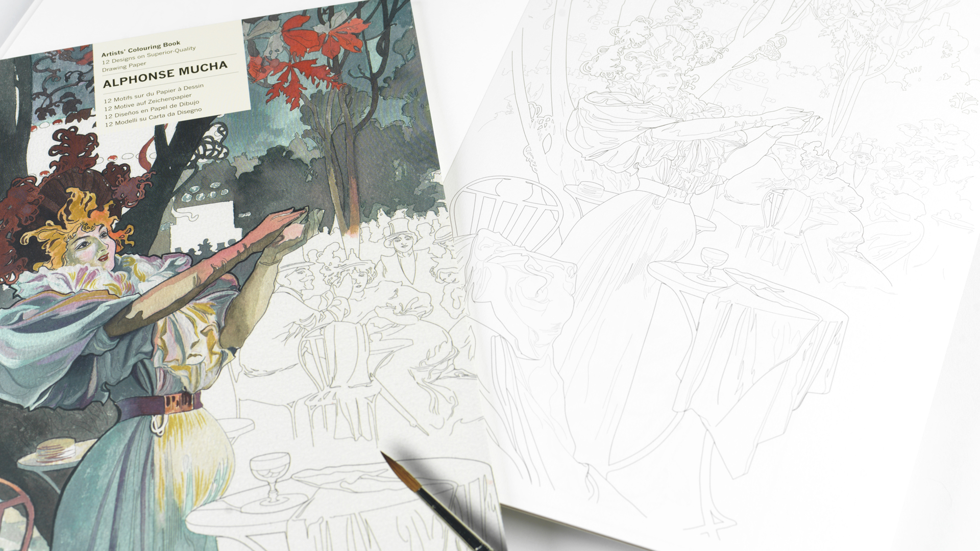 Pepin Artiesten Kleurboek - Alphonso Mucha  - Afbeelding 1