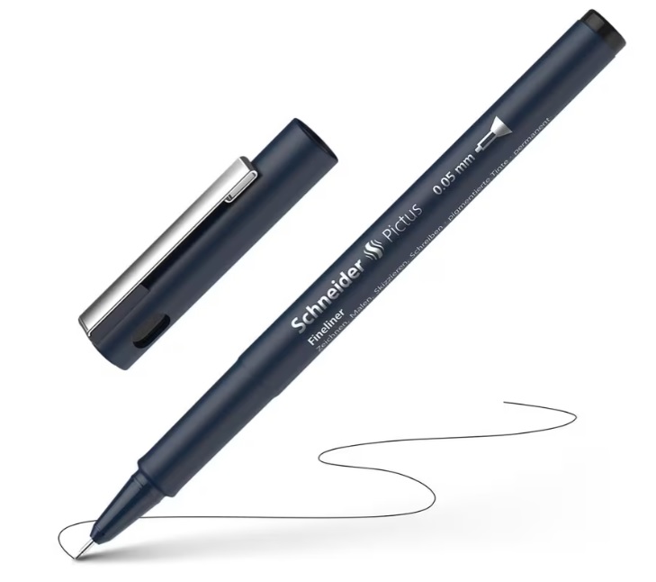 Schneider Pictus Fineliner Zwart - Keuze uit diverse maten
