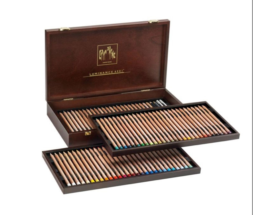 Caran d'Ache Houten Koffer Met 76 Luminance Kleurpotloden