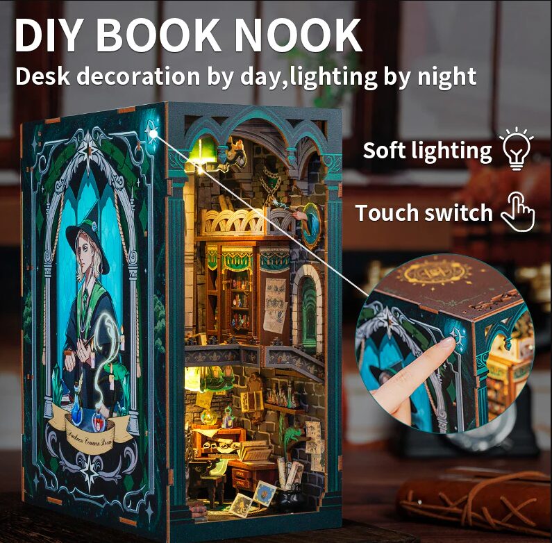 AB DIY Cutebee Booknook, Darkness Common Room, 18x11x23cm - Afbeelding 3