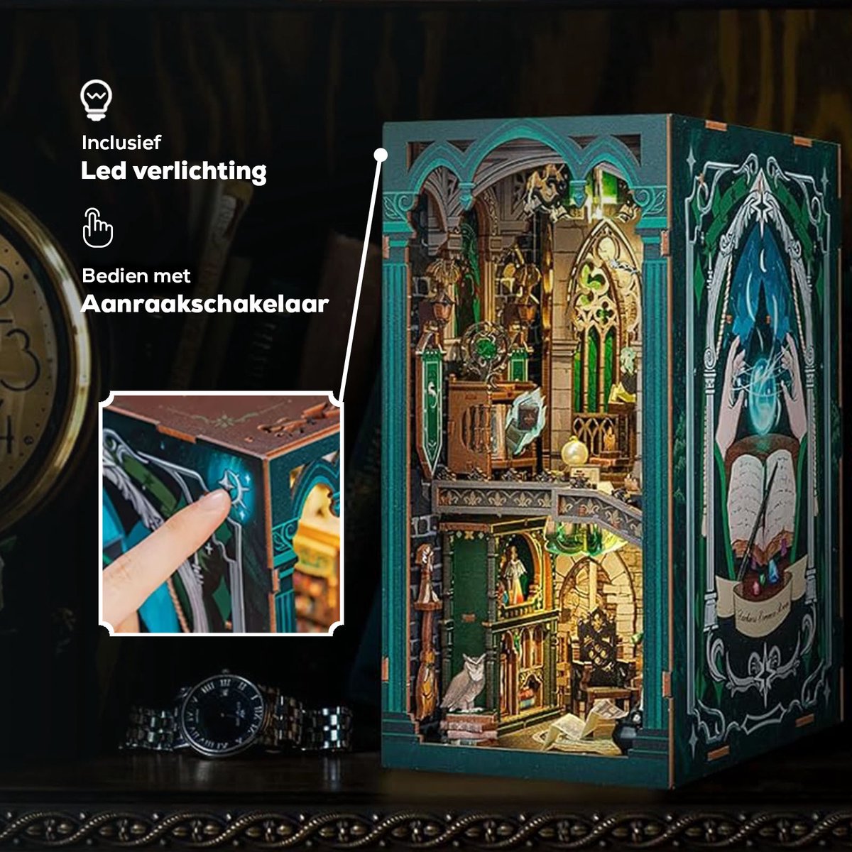 AB DIY Cutebee Booknook, Darkness Common Room, 18x11x23cm - Afbeelding 5