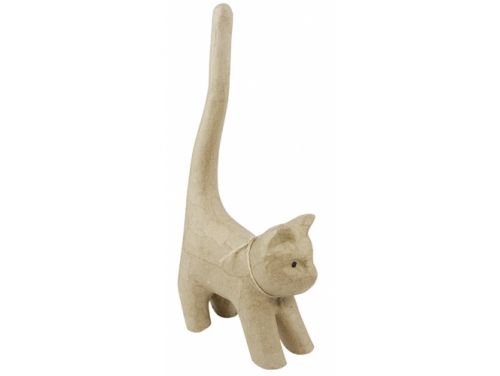 Decopatch Papiermaché Kat S Lange Staart 9x4,5x17cm