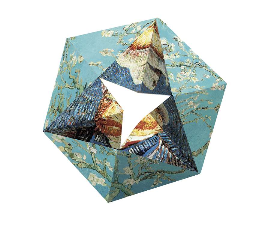 Fridolin Flextangles 4x Papieren 3D Vouwmmodellen Vincent Van Gogh - Afbeelding 2