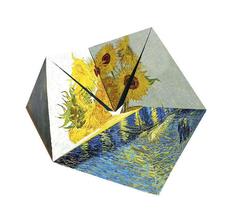 Fridolin Flextangles 4x Papieren 3D Vouwmmodellen Vincent Van Gogh - Afbeelding 4