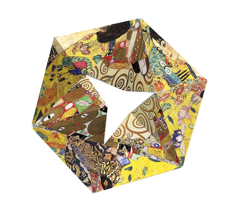 Fridolin Flextangles 4x Papieren 3D Vouwmmodellen Gustav Klimt - Afbeelding 2