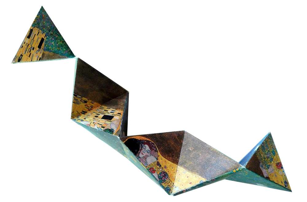 Fridolin Flextangles 4x Papieren 3D Vouwmmodellen Gustav Klimt - Afbeelding 5