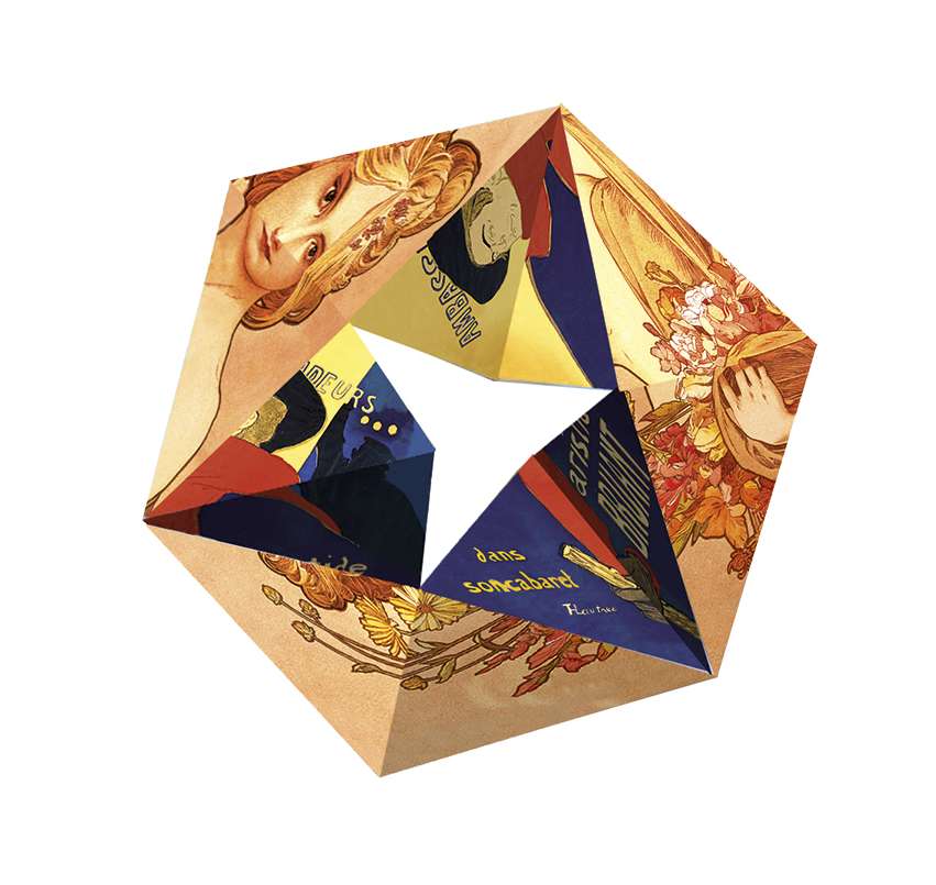 Fridolin Flextangles 4x Papieren 3D Vouwmmodellen Art Nouveau - Afbeelding 2