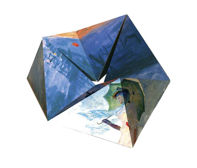 Fridolin Flextangles 4x Papieren 3D Vouwmmodellen Claude Monet - Afbeelding 3
