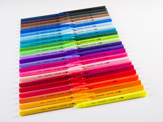 Bruynzeel Creatives Fineliner / Brushpen set 48 kleuren - Afbeelding 1