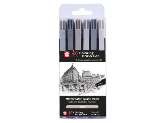 Sakura Koi Coloring Brush Pen Set 6 Urban
