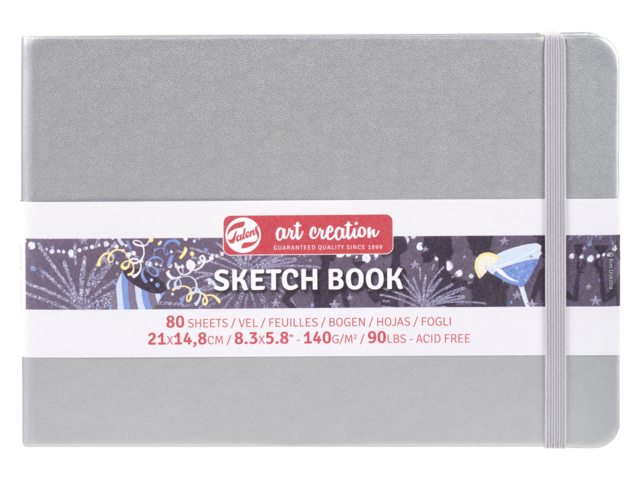 Talens Art Creation Schetsboek Blinkend Zilver 21 x 14.8 cm 140 g 80 Vellen