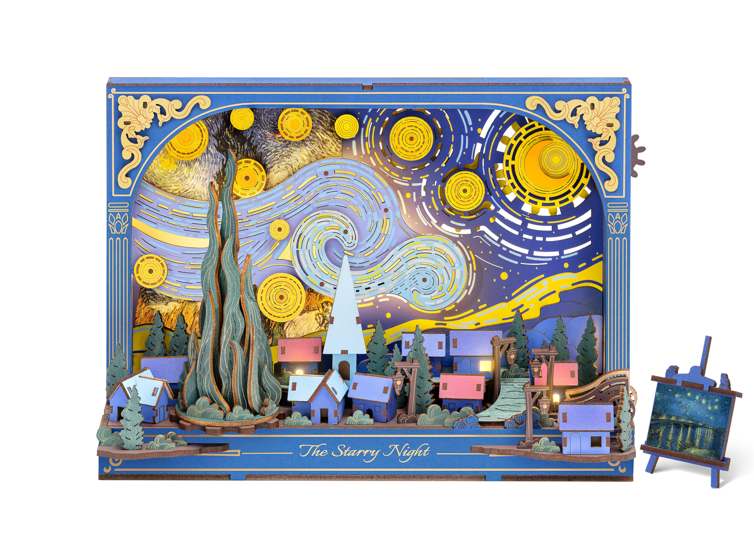 AB DIY Robotime, DIY Miniatuurhuis, the Starry Night, 22,0×7,5×15,5 cm
