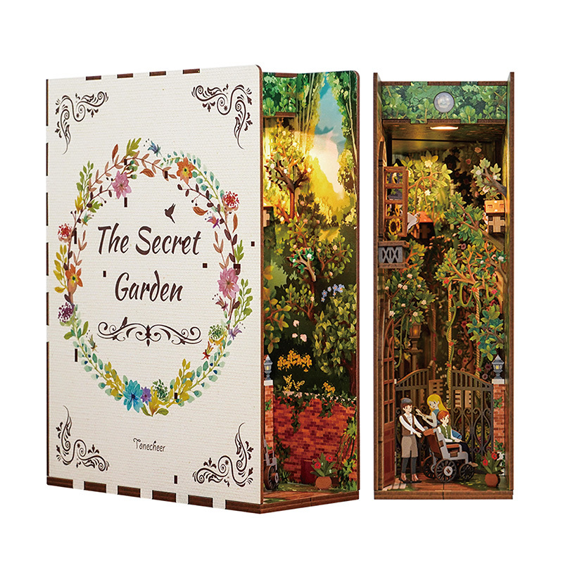 AB DIY Tonecheer, Book Nook, The Secret Garden Bookend, 18,2x8x24,5cm
