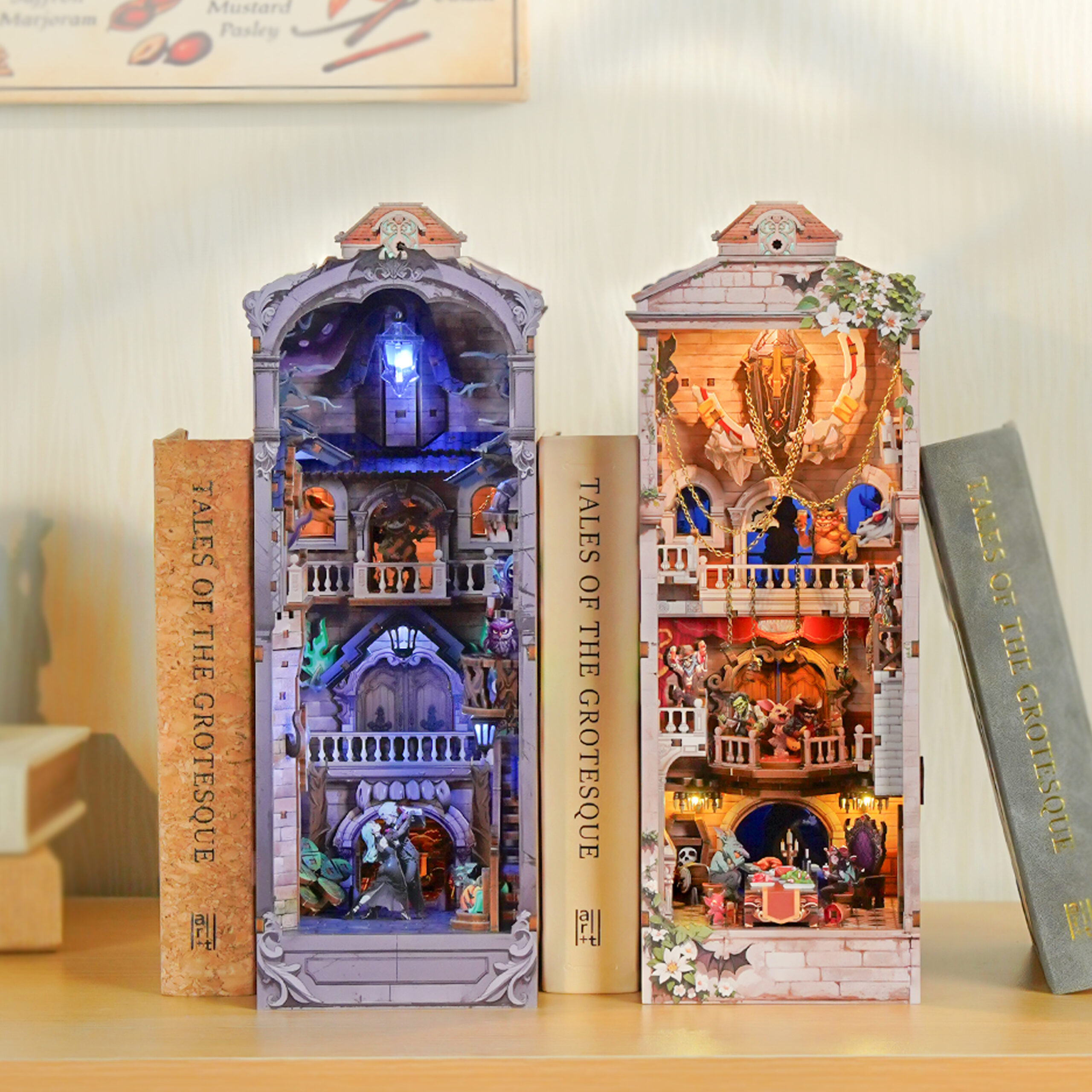 AB DIY Tonecheer, Book Nook Dubbelzijdig, Monster Carnival, 10,7×18,2×28,3 cm - Afbeelding 5