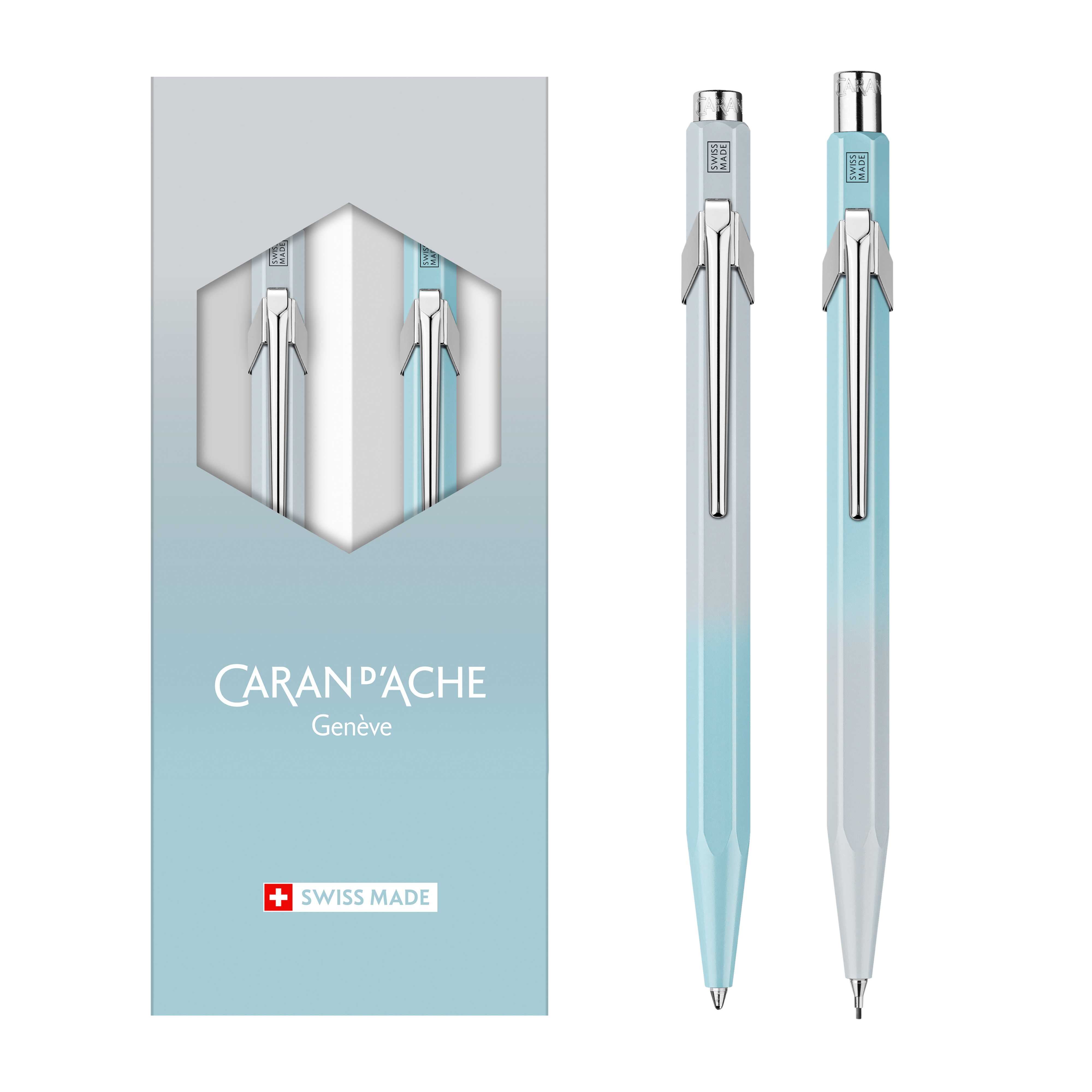 Caran d'Ache Blue Lagoon Set 849 Balpen + Vulpotlood 0,5 mm