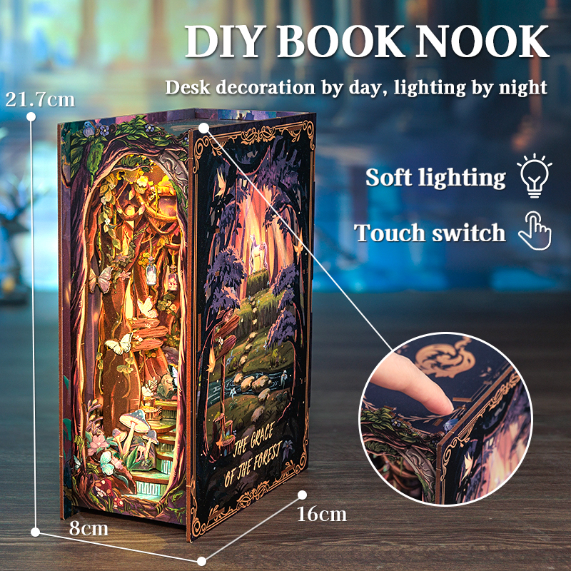 AB DIY Cutebee Booknook, The Grace of Forest, 19x6x27,5cm - Afbeelding 6
