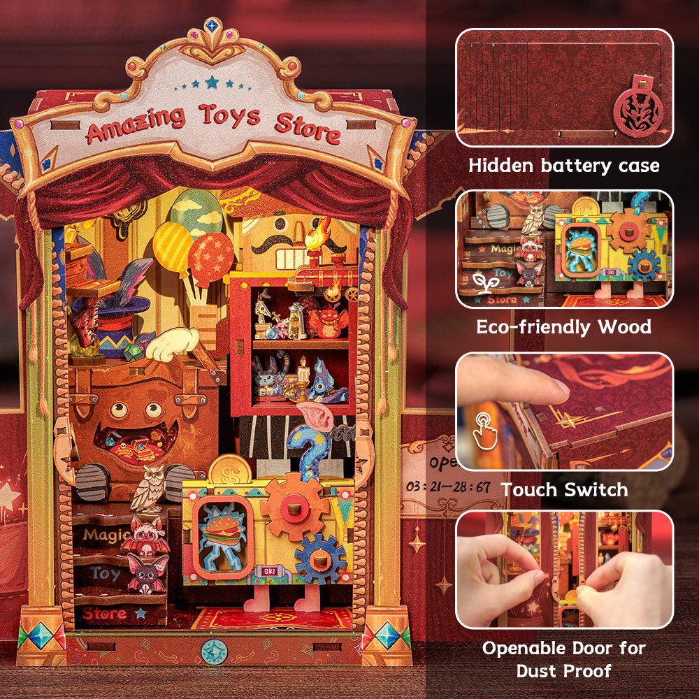 AB DIY Cutebee, 3D Booknook, Amazing Toy Store, 11,5x10x17cm - Afbeelding 5