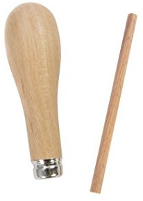 Houten houder voor linomes met schroefklemkop