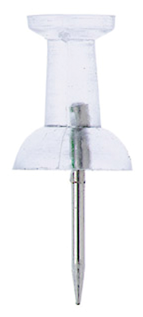 Pushpins Alco doosje a 100 stuks transparant