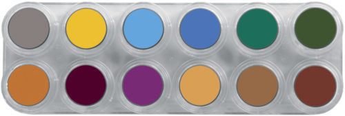 Grimas Water Make-up 12 Palette - B, 12x2,5ml