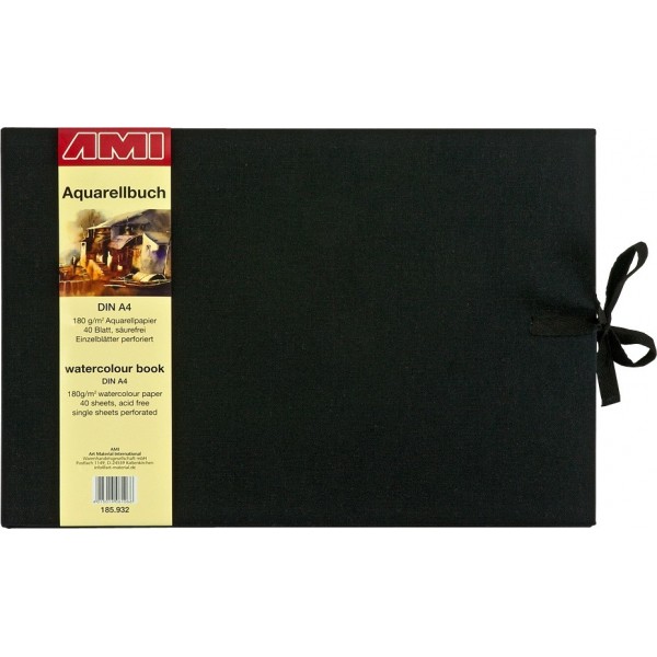 Aquarelboek 180g, A4 40vel.