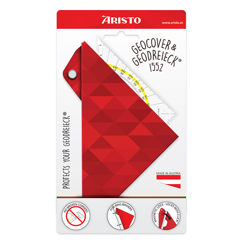 Geocover Hoesje Aristo met Geodriehoek 16 cm – Alles-in-één Meetmaatje