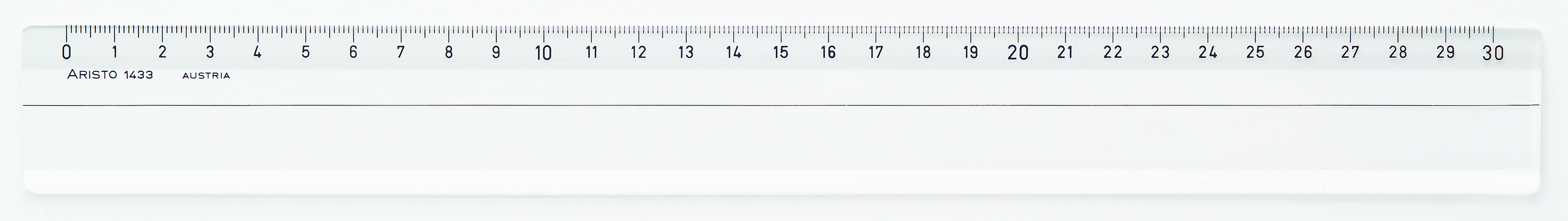 Liniaal Aristo 30cm glashelder plexiglas