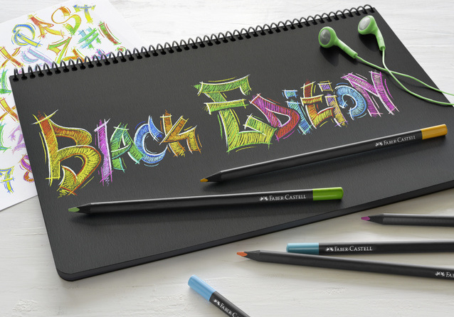 Kleurpotloden Faber-Castell Black Edition in kartonnen etui á 12 stuks - Afbeelding 2