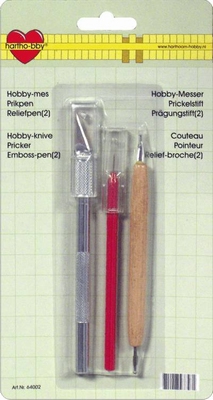 Hartho Hobby-mes, Prikpen, Embossingpen