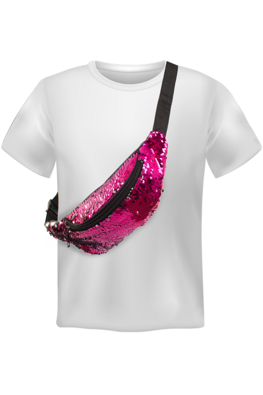 Heuptasje roze pailletten - Afbeelding 2