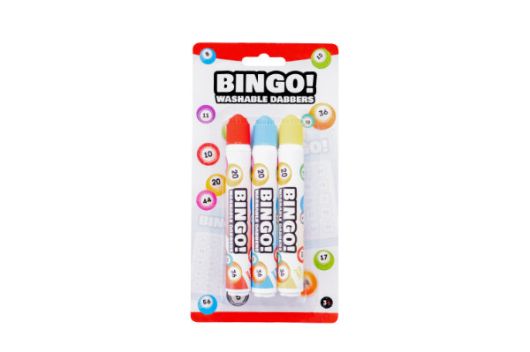 Bingostiften (3st, rood/geel/blauw) - Afbeelding 1