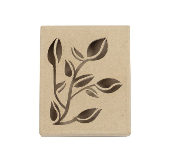Papiermaché Decopatch Doosje Rechthoek Rond Passepartout Bloemen 15x12x3cm - Afbeelding 2