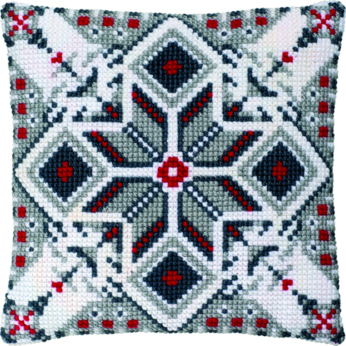 Pako 003.267 Voorbedrukt kruissteek kussenpakket Noors motief 40x40cm