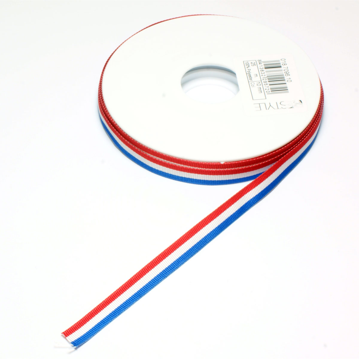 Ribslint Rood-Wit-Blauw 10mm 