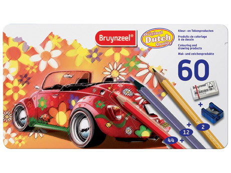 Bruynzeel Super Sixties Keverblik 60 Kleurpotloden Set - Afbeelding 2