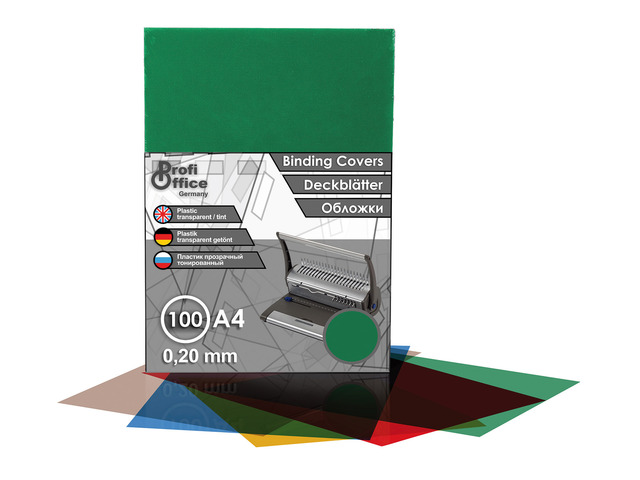 Schutbladen Mica ProfiOffice A4 200 micron transparant groen