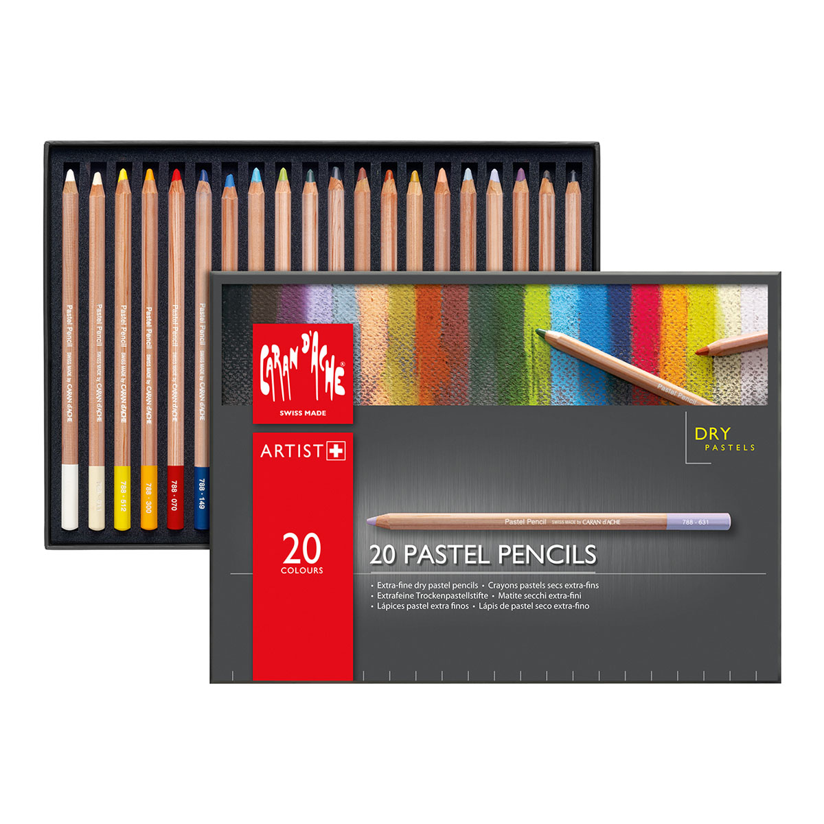 Caran d'Ache Pastel Potloden doos met 20 kleuren
