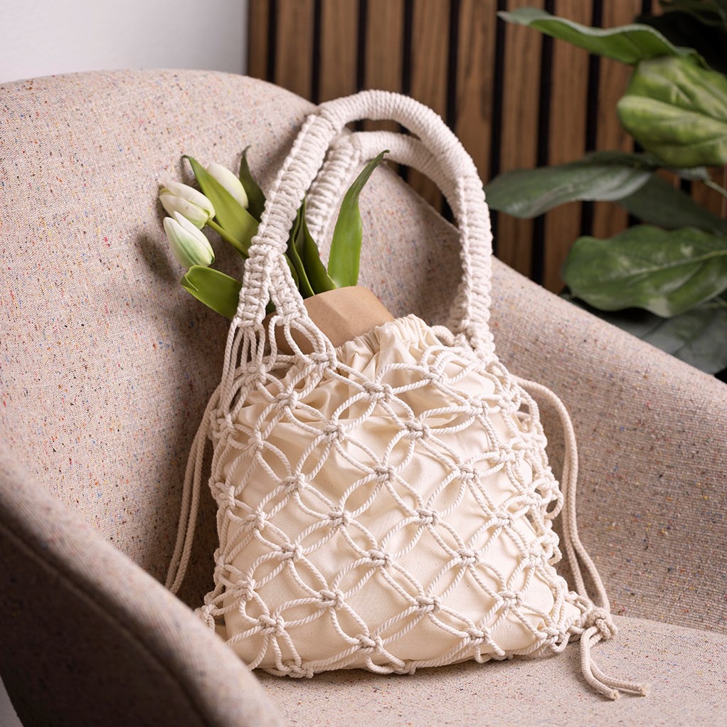 Hobbyset Macramé, Tas, wit, 1 doos - Afbeelding 2
