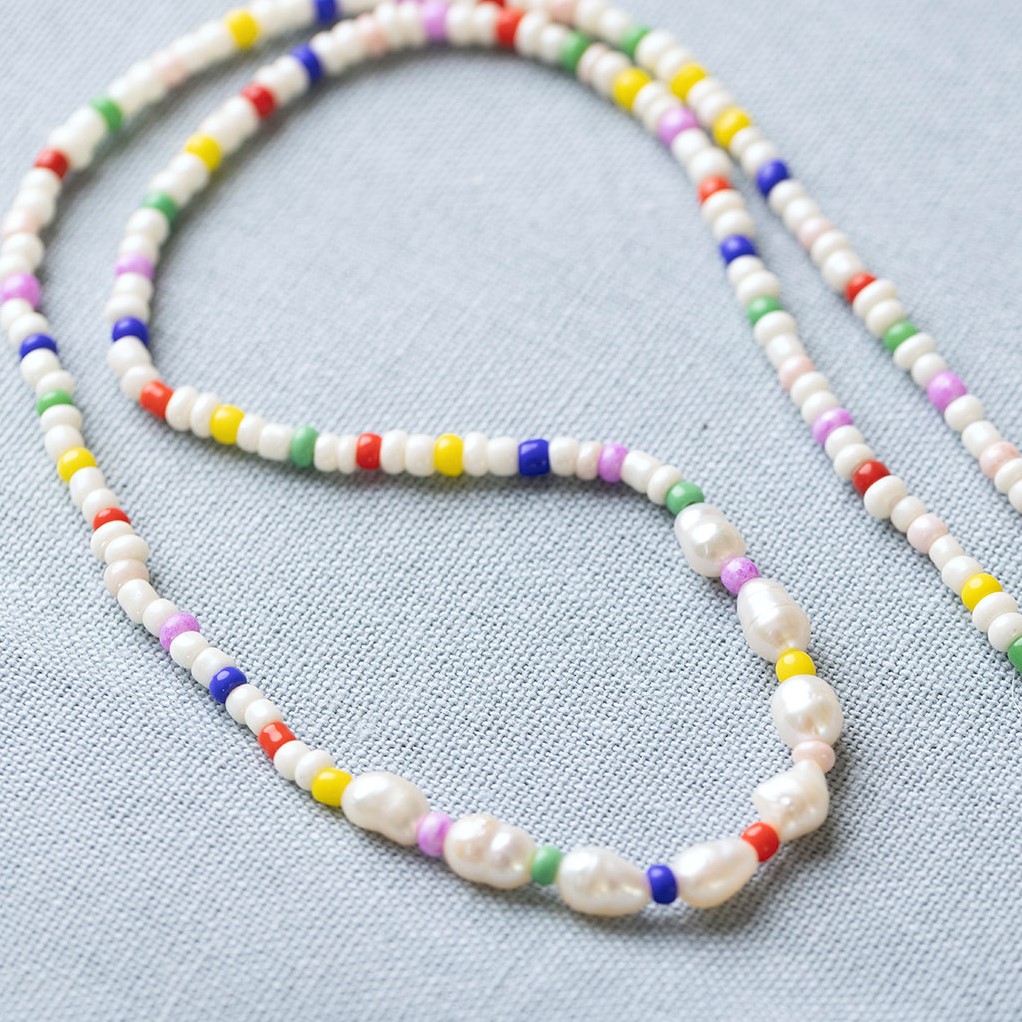 Mini Hobbyset Sieraden, Zoetwaterparel halskettingen, 1 doos - Afbeelding 1