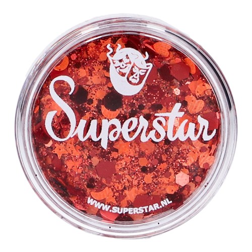 Chunky Glitter Cream Rood (Oranje/Rood) 10ml