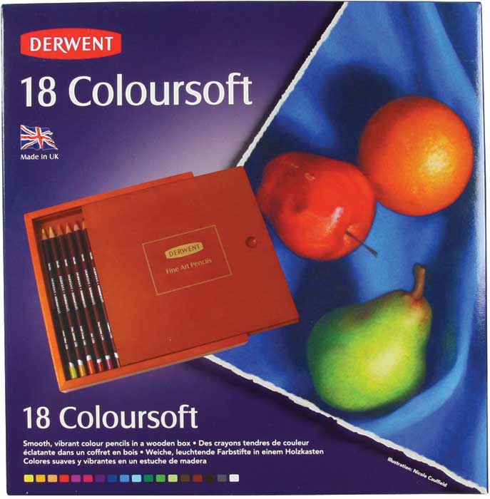 Derw. Coloursoft Houten Kist 18 potloden