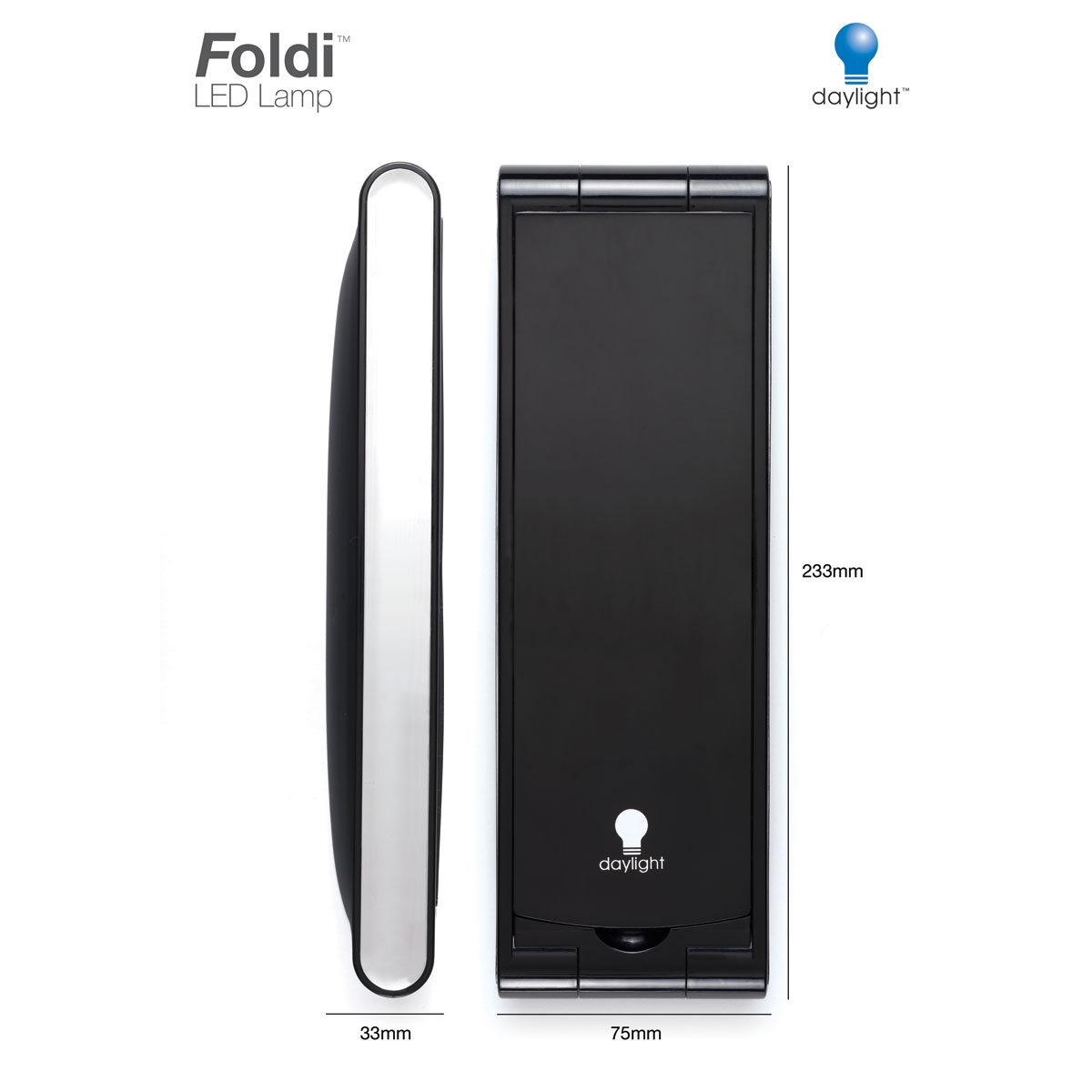 Daylight Foldi LED lamp zwart(stk)* - Afbeelding 4